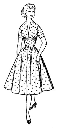 Перевод нагрудной вытачки в прямой разрез от бока до середины переда