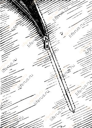 Вставка молнии