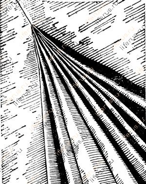 Обработка веерообразных складок